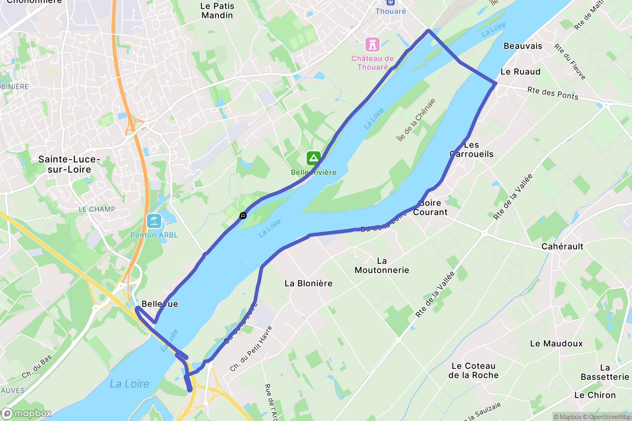 Sainte-Luce-sur-Loire : carte du parcours de randonnée - France