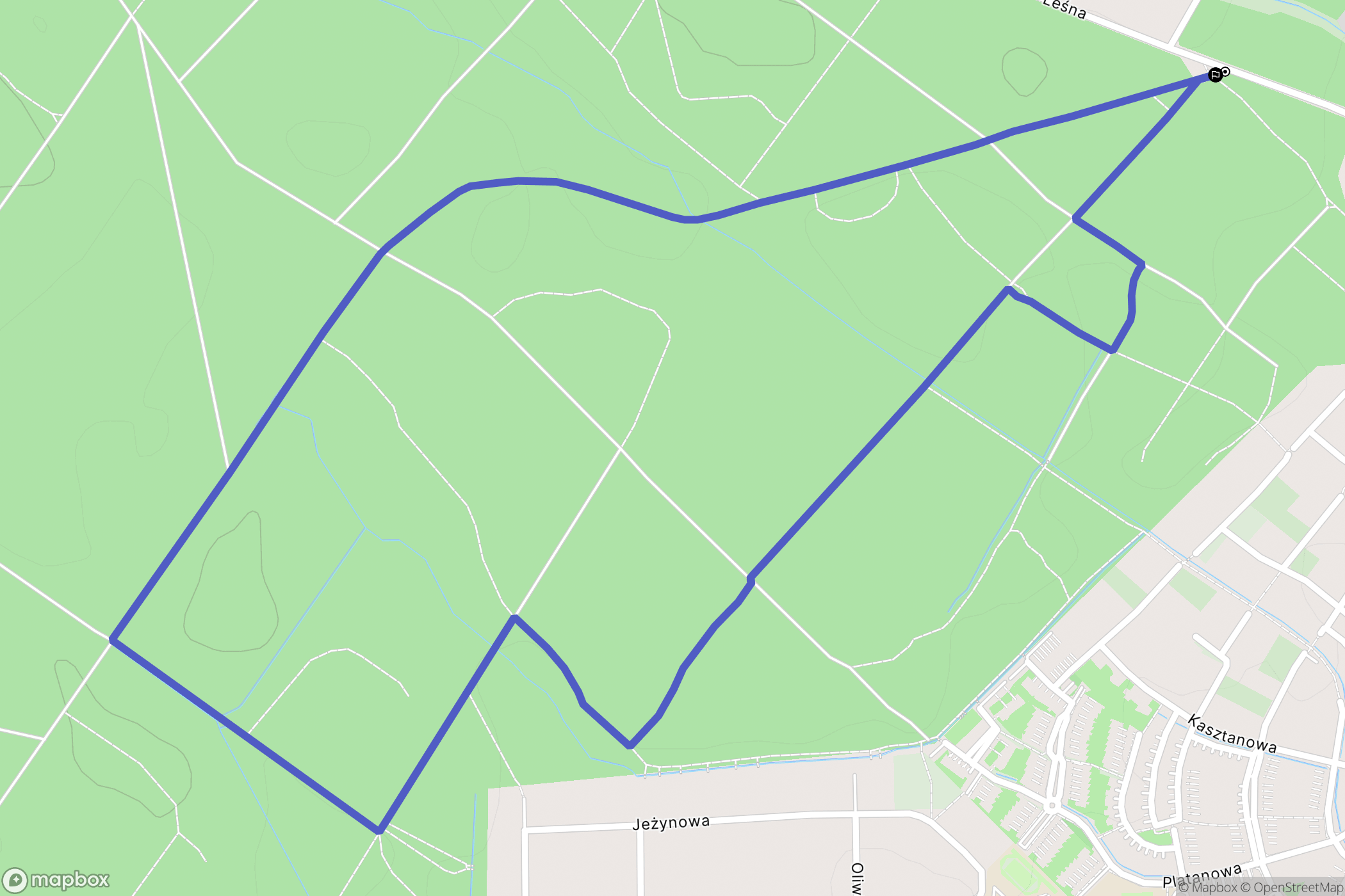 Dąbrówka: mapa trasy - Poland
