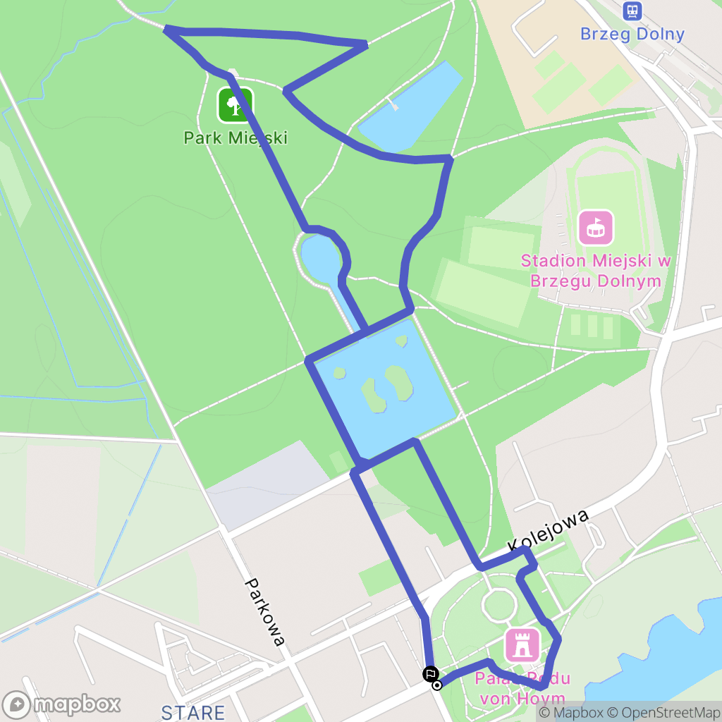 Brzeg Dolny: mapa trasy - Poland