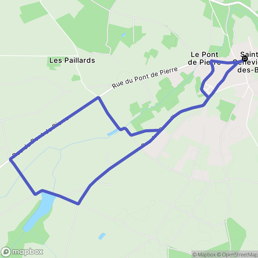 Sainte-Geneviève-des-Bois : carte du parcours de randonnée - France