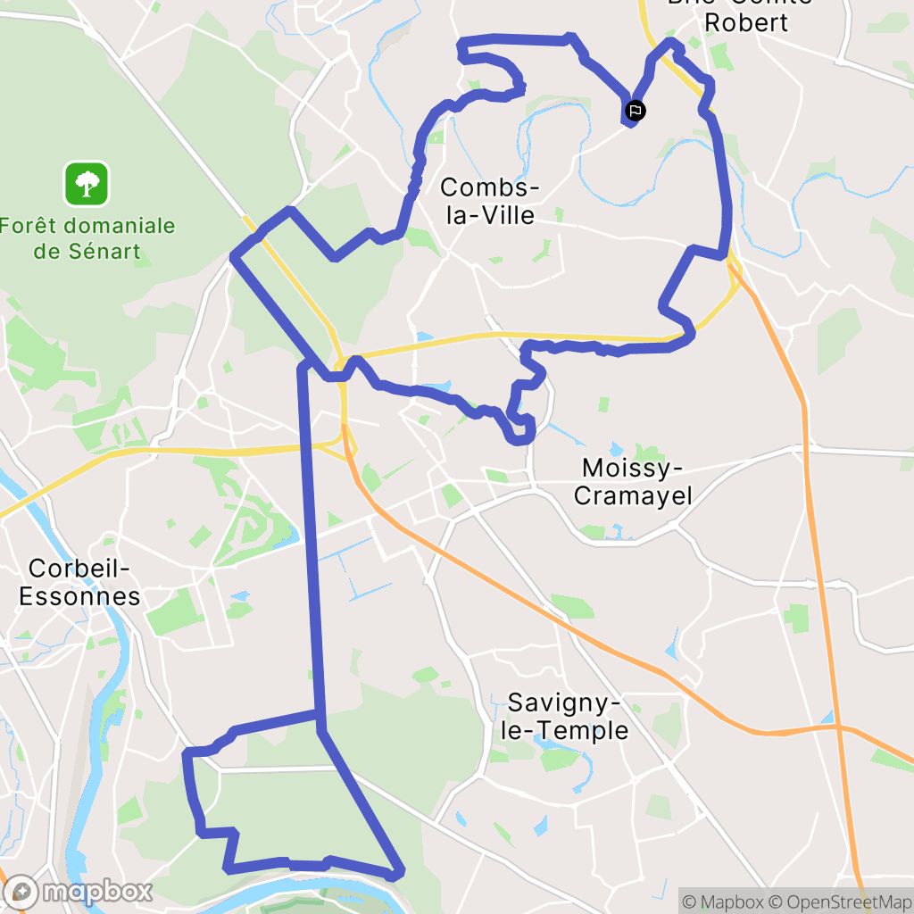 Brie-Comte-Robert : carte du parcours de randonnée - France