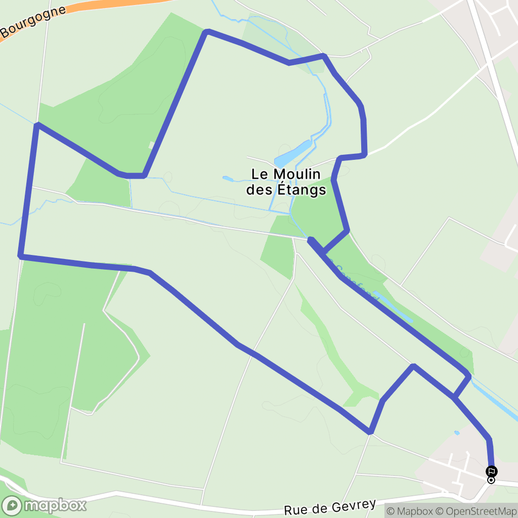 Saulon-la-Rue : carte du parcours de randonnée - France