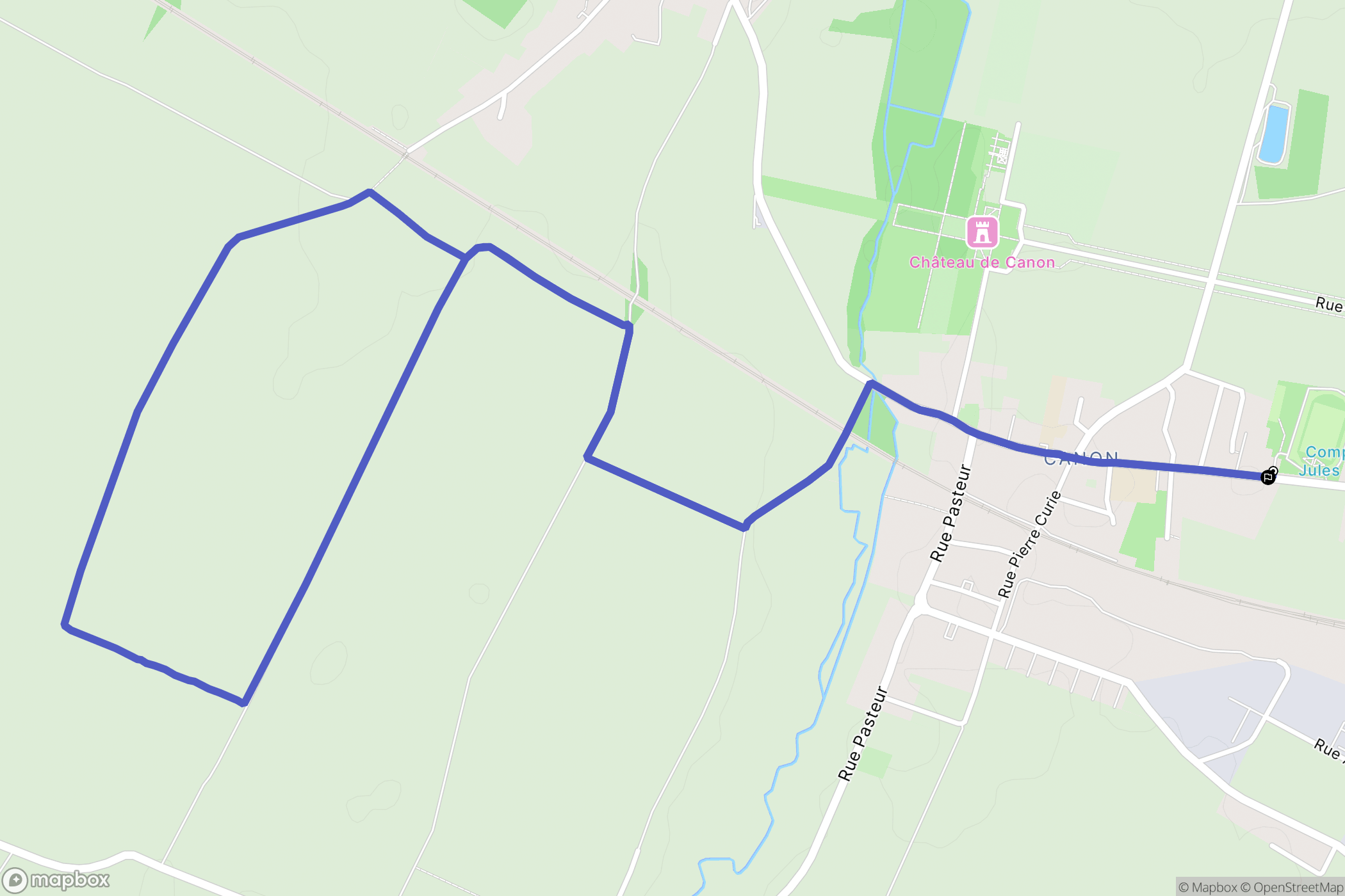 Mézidon Vallée d'Auge : carte du parcours de randonnée - France