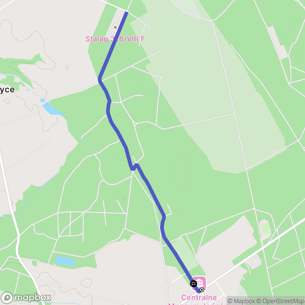 Łambinowice: mapa trasy - Poland