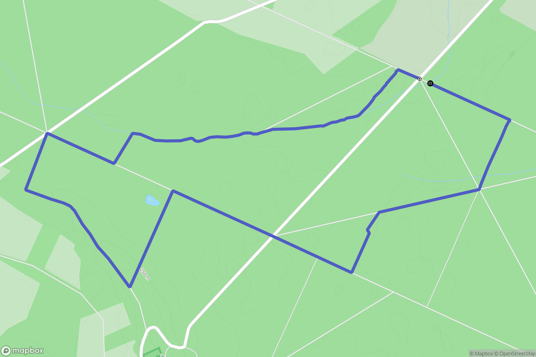 Senonches : carte du parcours de randonnée - France