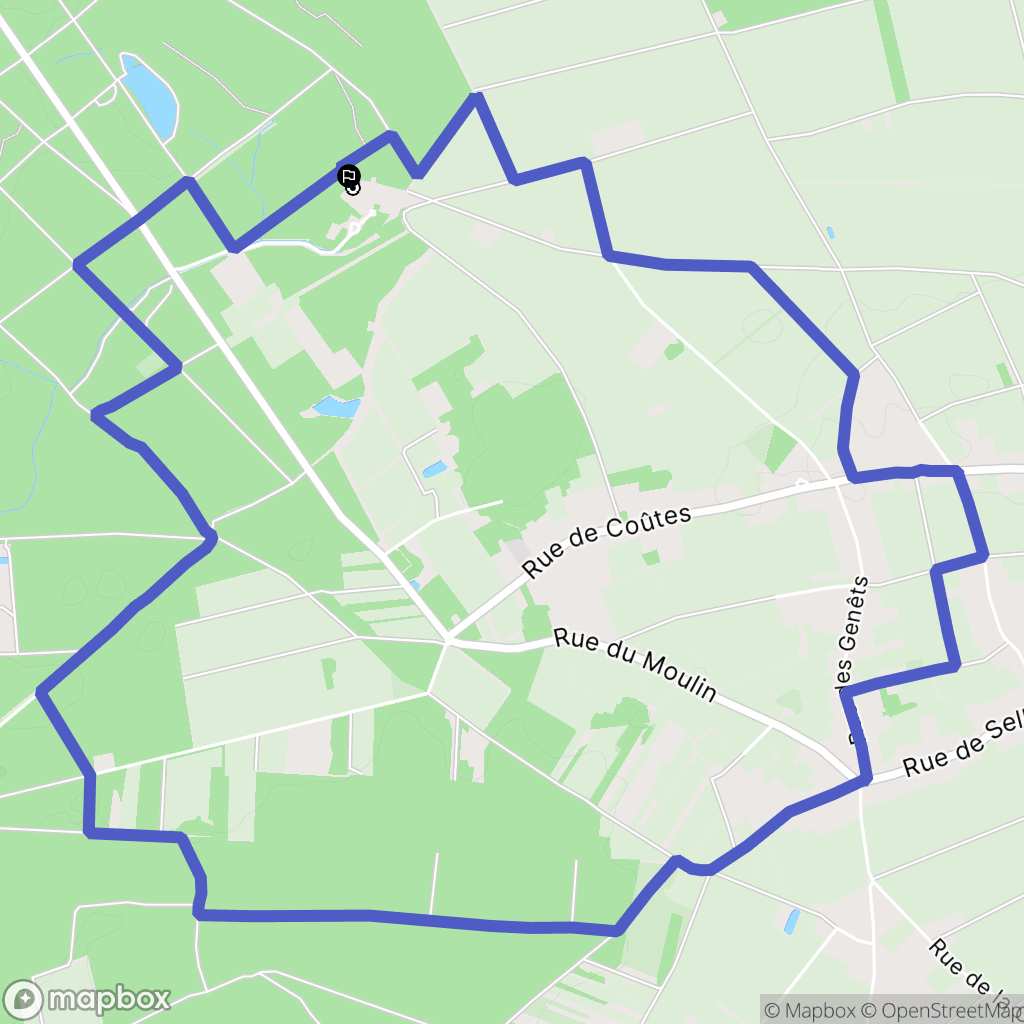 Ormes : carte du parcours de randonnée - France