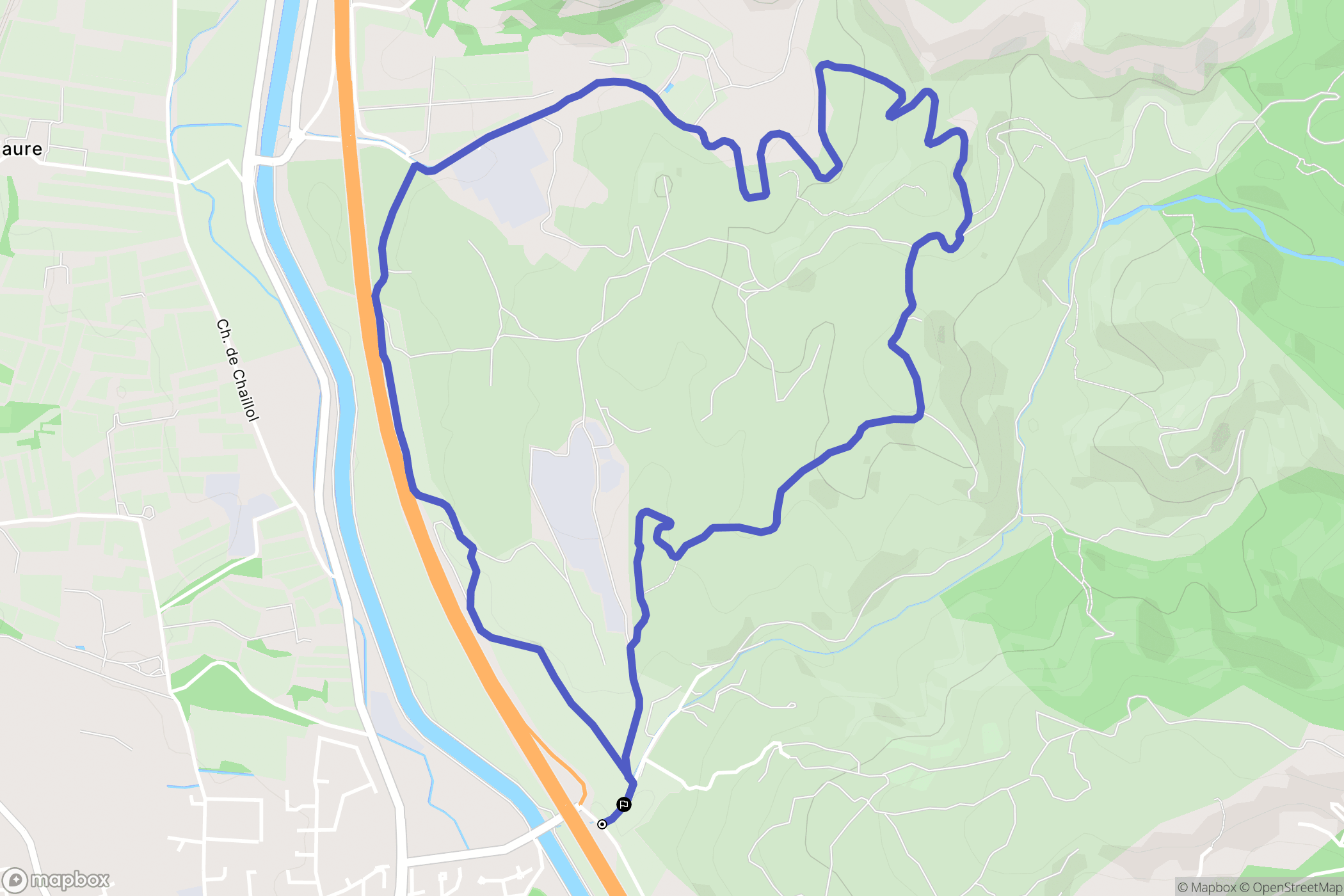 Salon-de-Provence : carte du parcours de randonnée - France