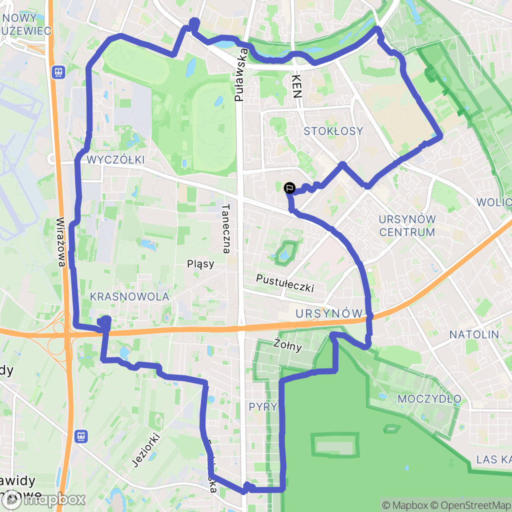 Warszawa: mapa trasy - Poland