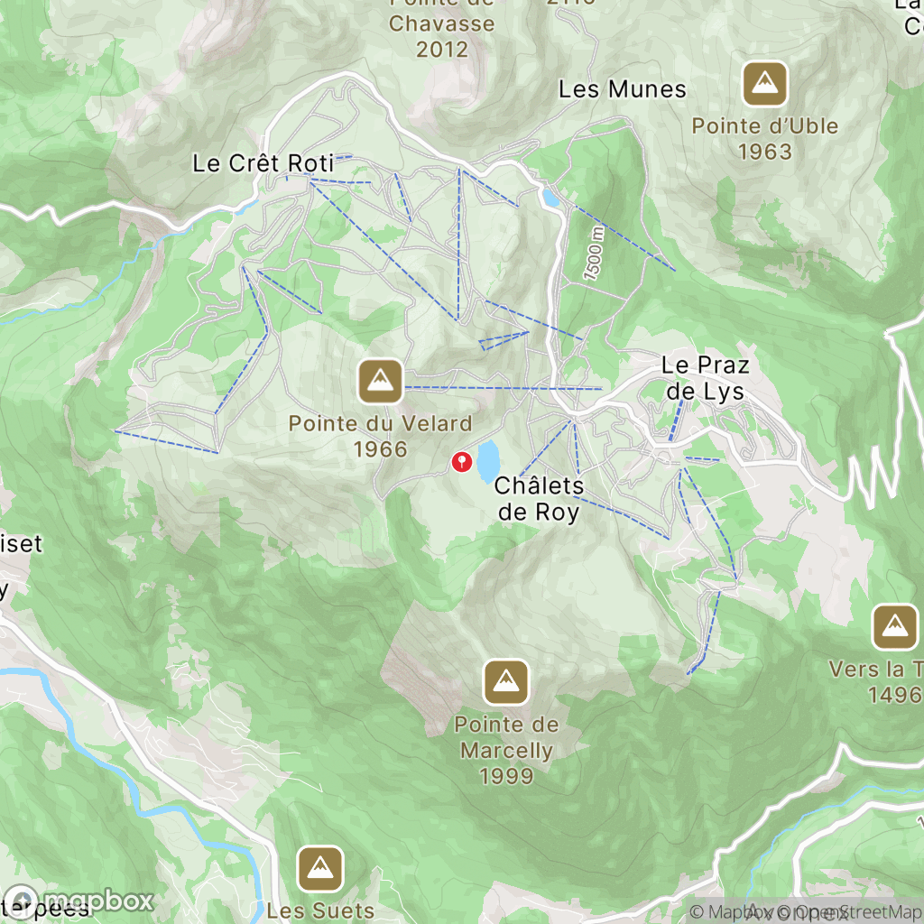 Carte de la zone de délimitation de randonnee-lac-de-roy-haute-savoie