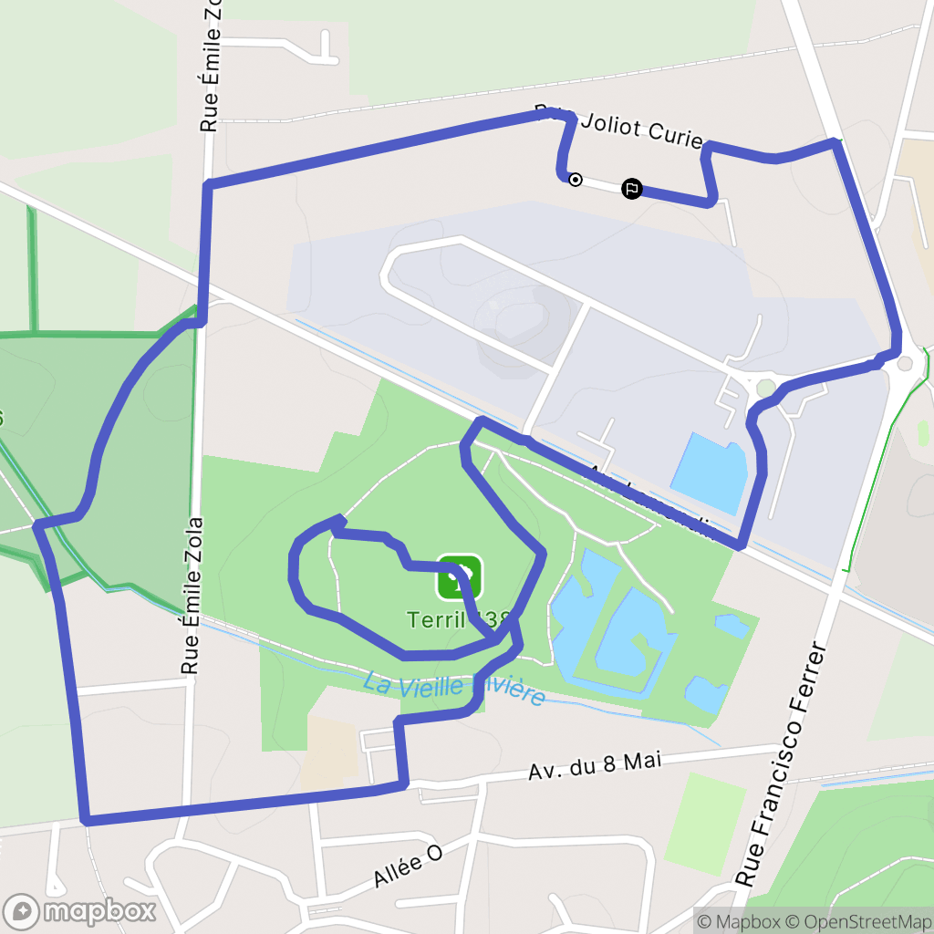 Roost-Warendin : carte du parcours de randonnée - France