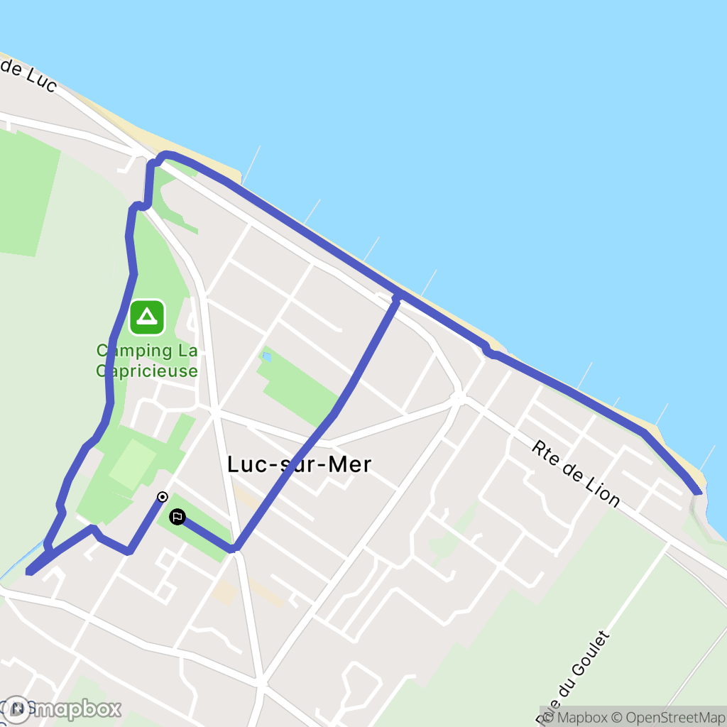 Luc-sur-Mer : carte du parcours de randonnée - France