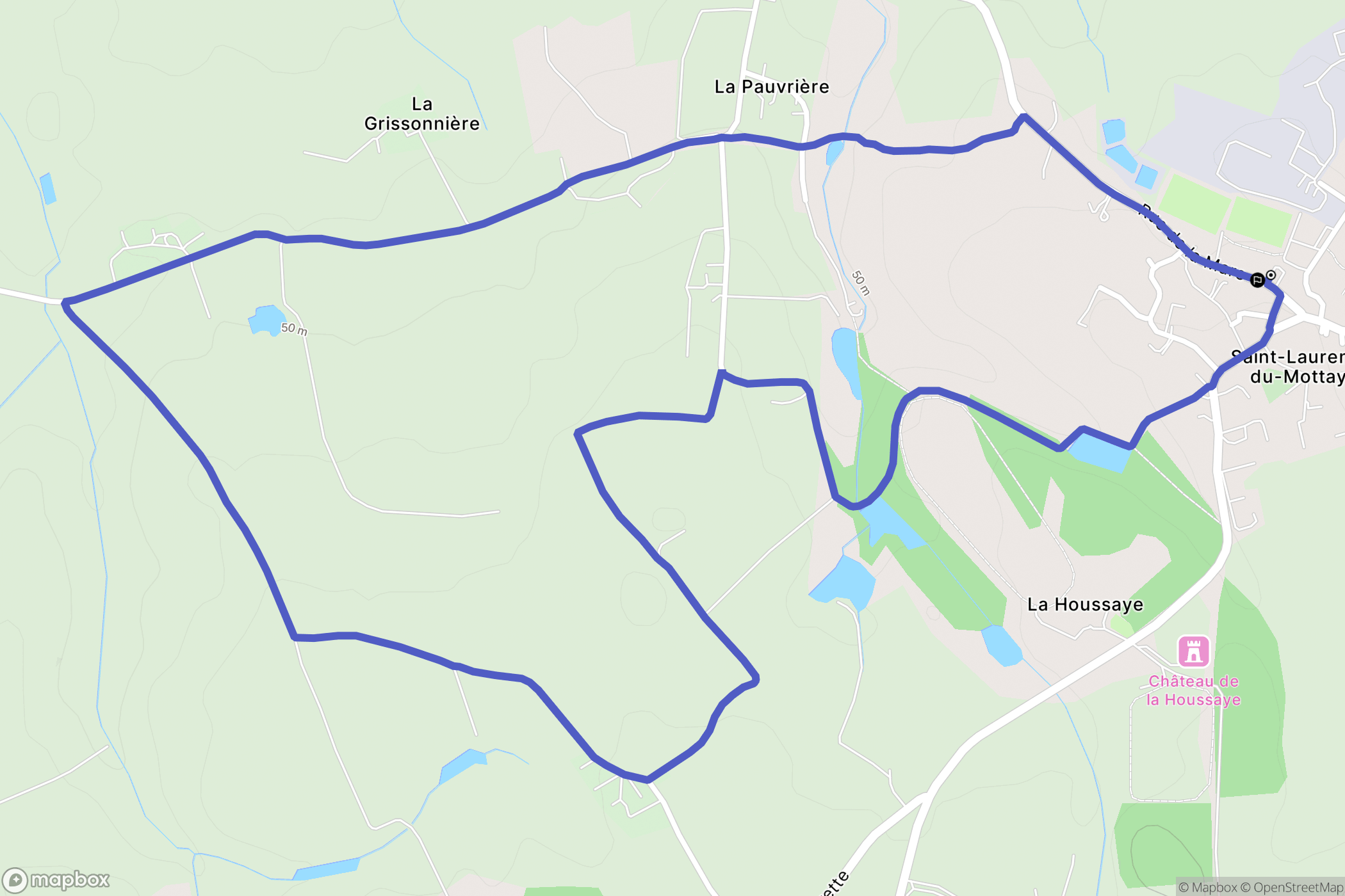 Mauges-sur-Loire : carte du parcours de randonnée - France