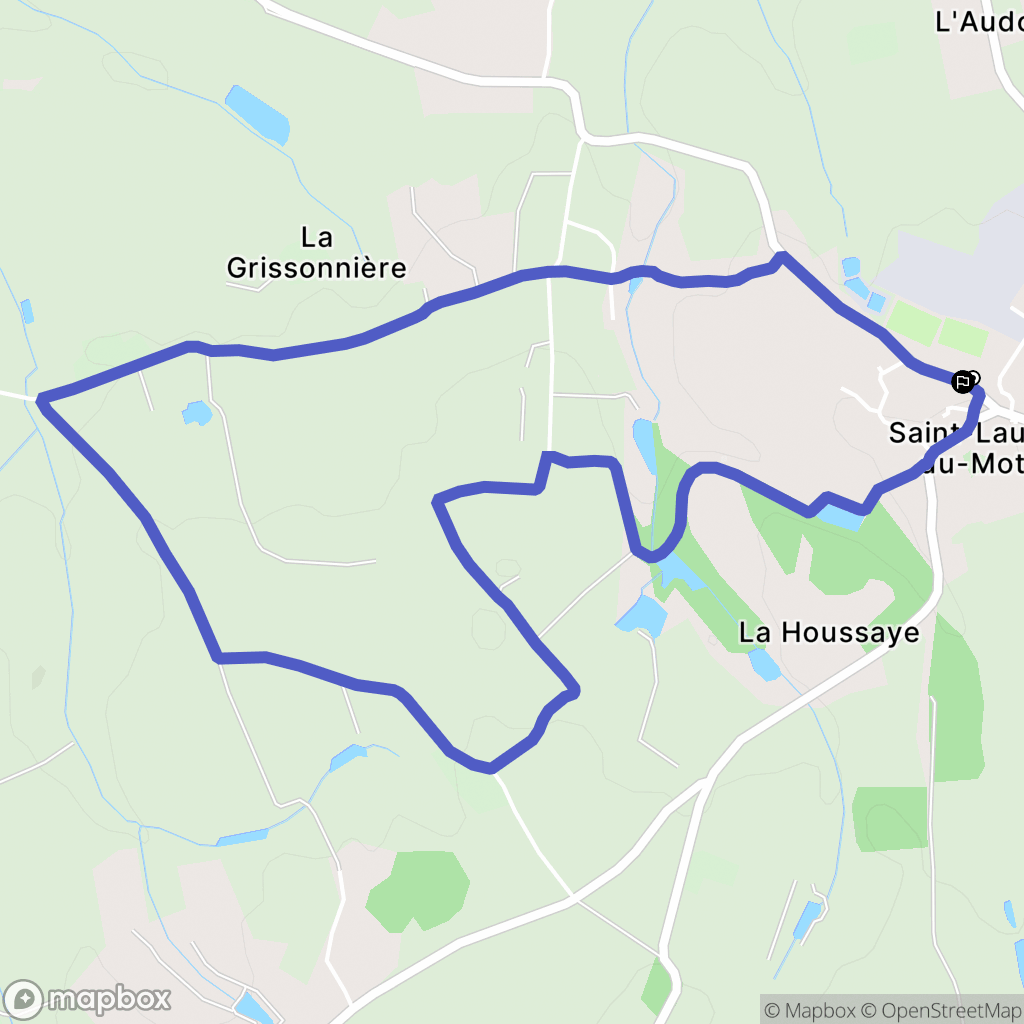 Mauges-sur-Loire : carte du parcours de randonnée - France