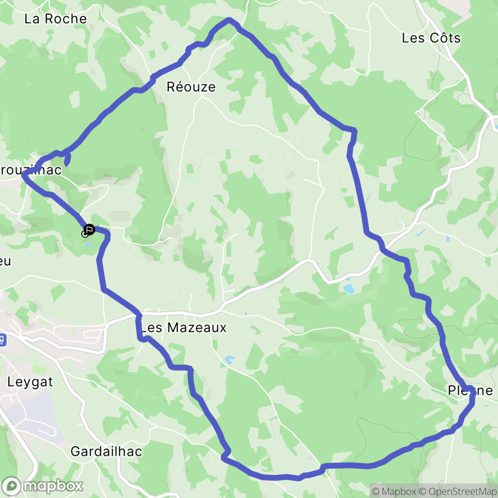 Tence : carte du parcours de randonnée - France