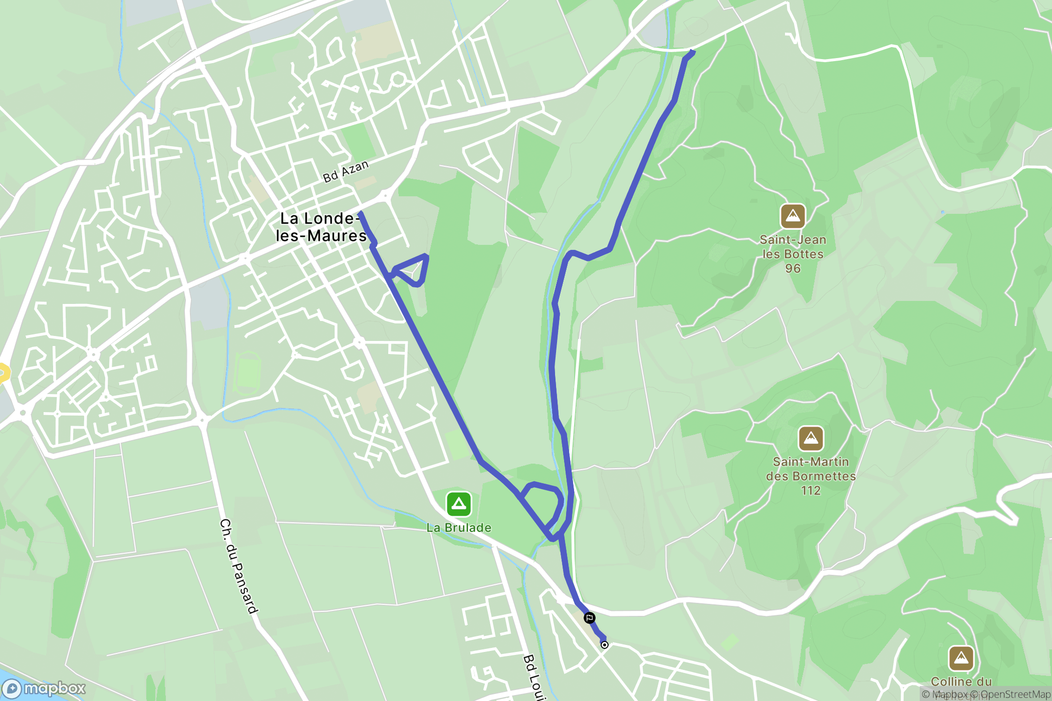 La Londe-les-Maures : carte du parcours de randonnée - France