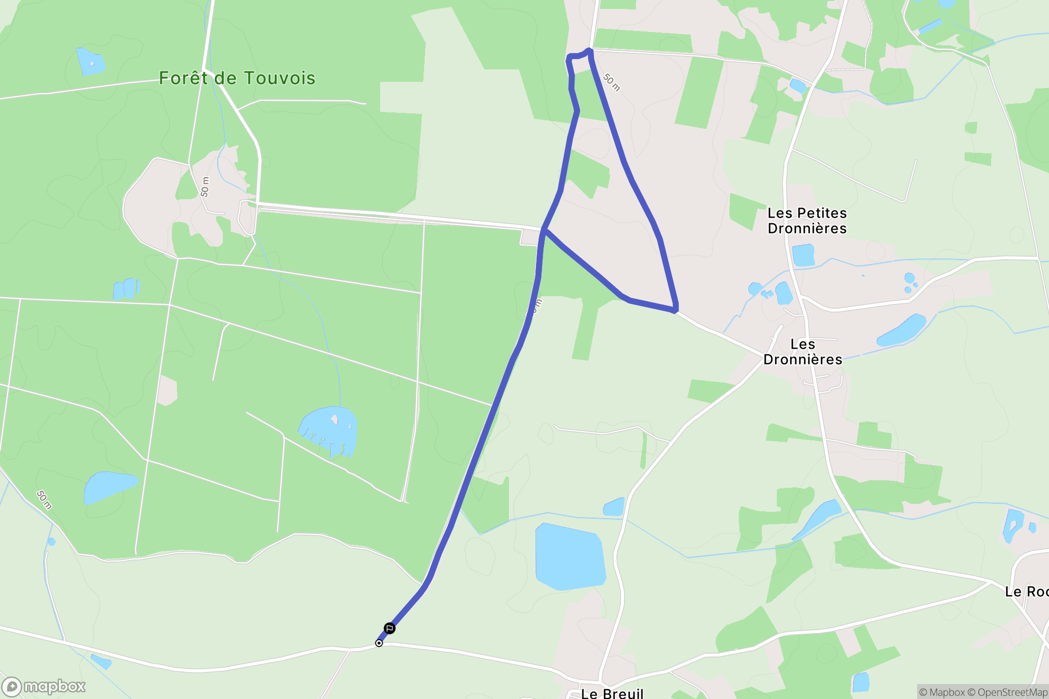 Legé : carte du parcours de randonnée - France