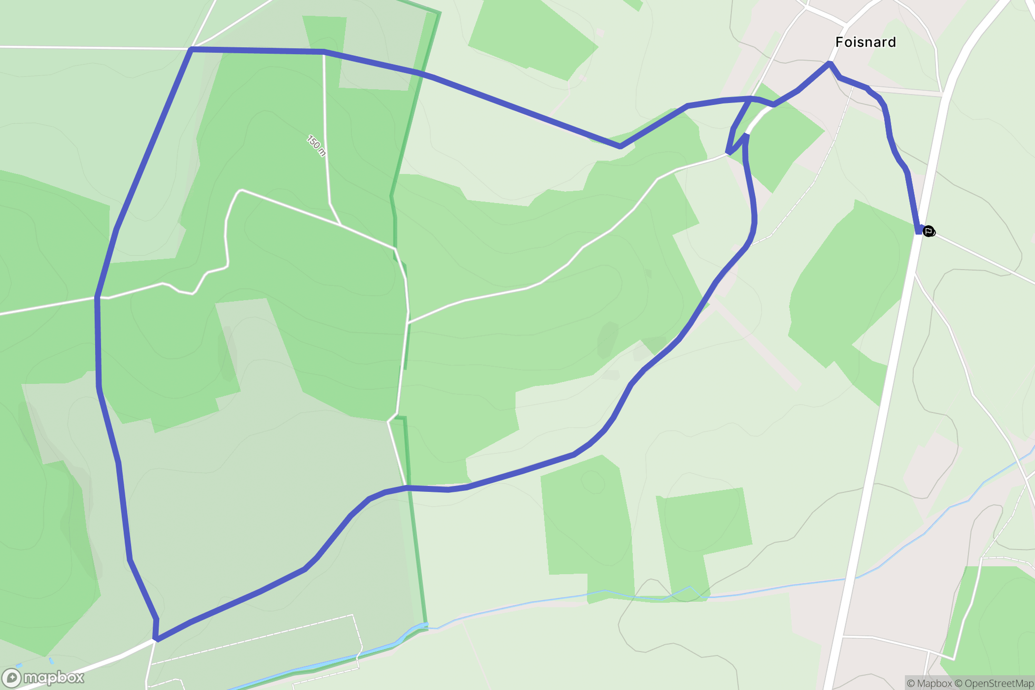 Saint-Cyr-sous-Dourdan : carte du parcours de randonnée - France
