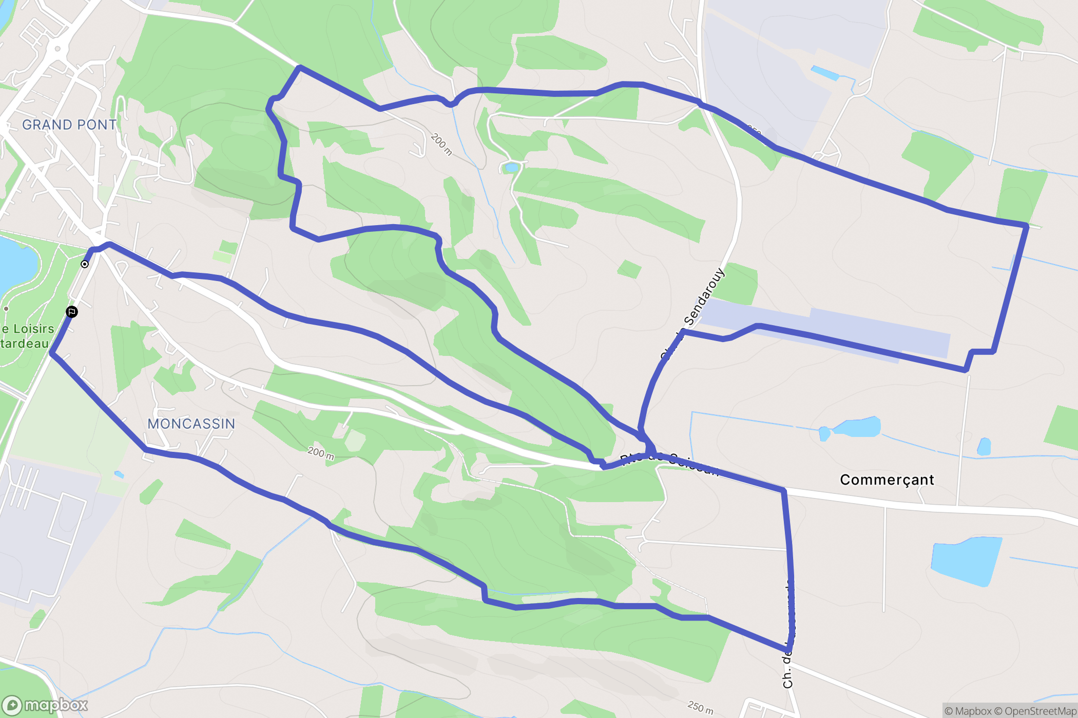 Mirande : carte du parcours de randonnée - France