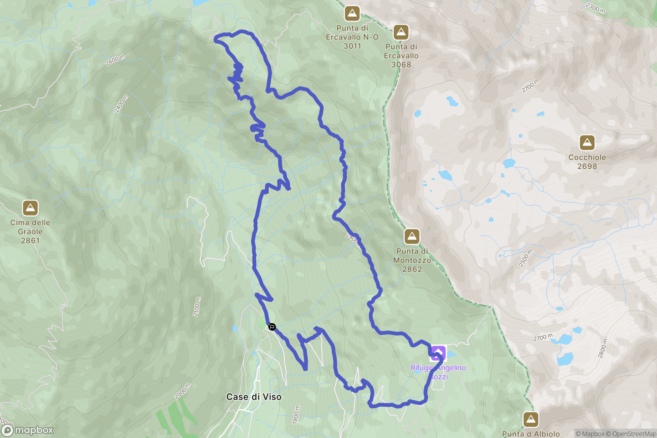 Ponte di Legno : carte du parcours de randonnée - Italy