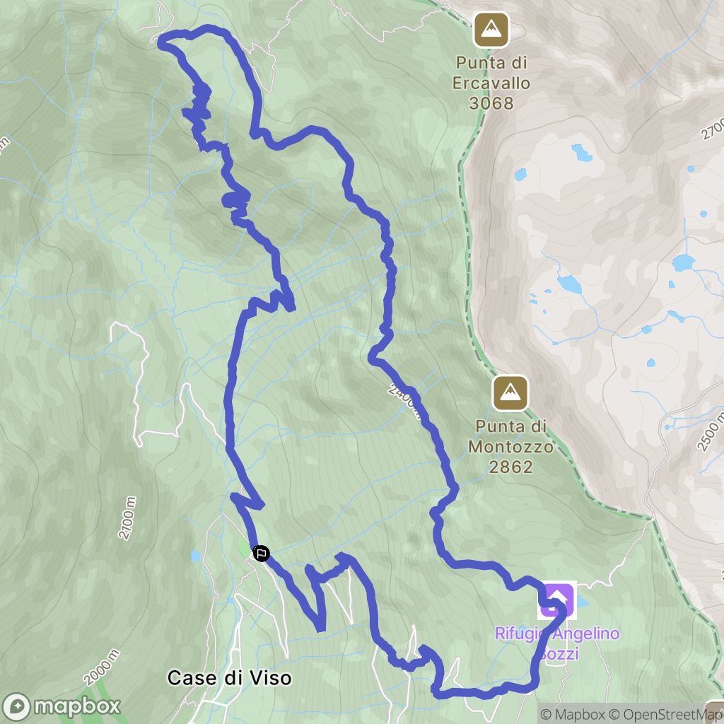 Ponte di Legno : carte du parcours de randonnée - Italy