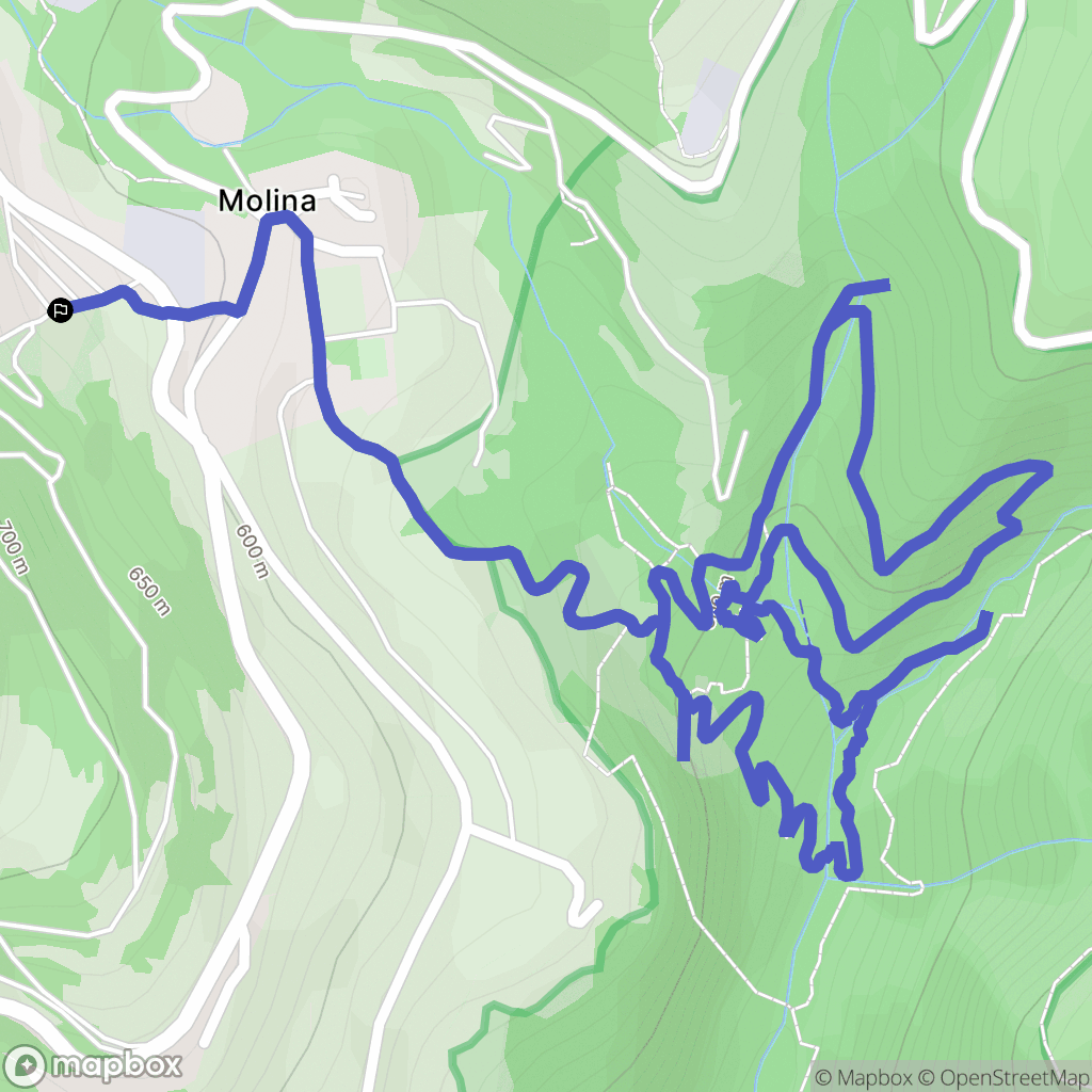 Molina : carte du parcours de randonnée - Italy
