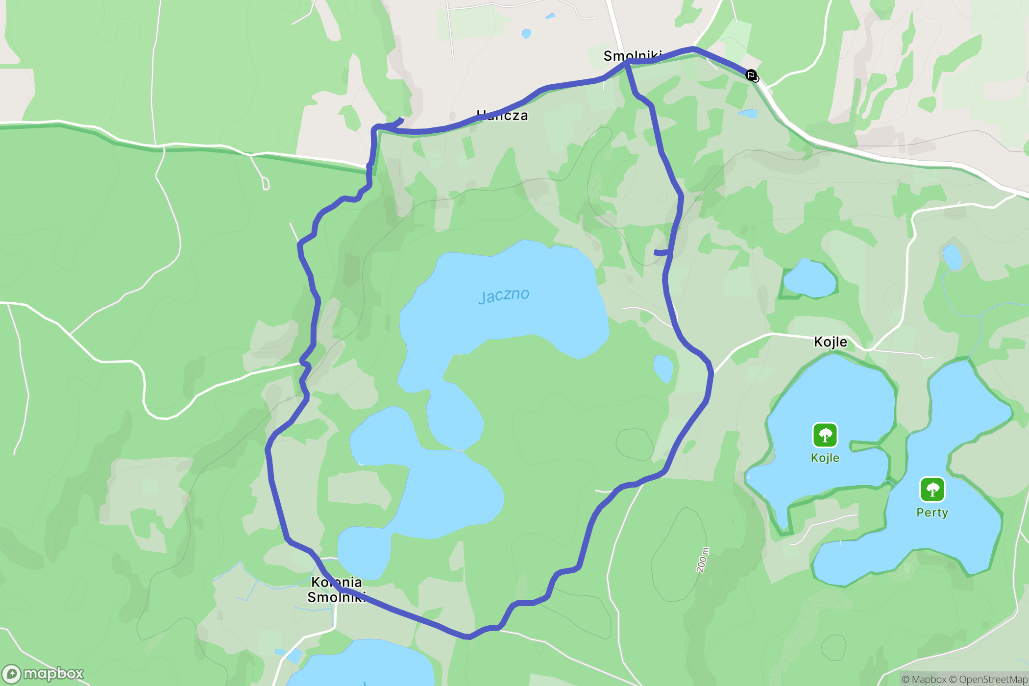 Smolniki: mapa trasy - Poland