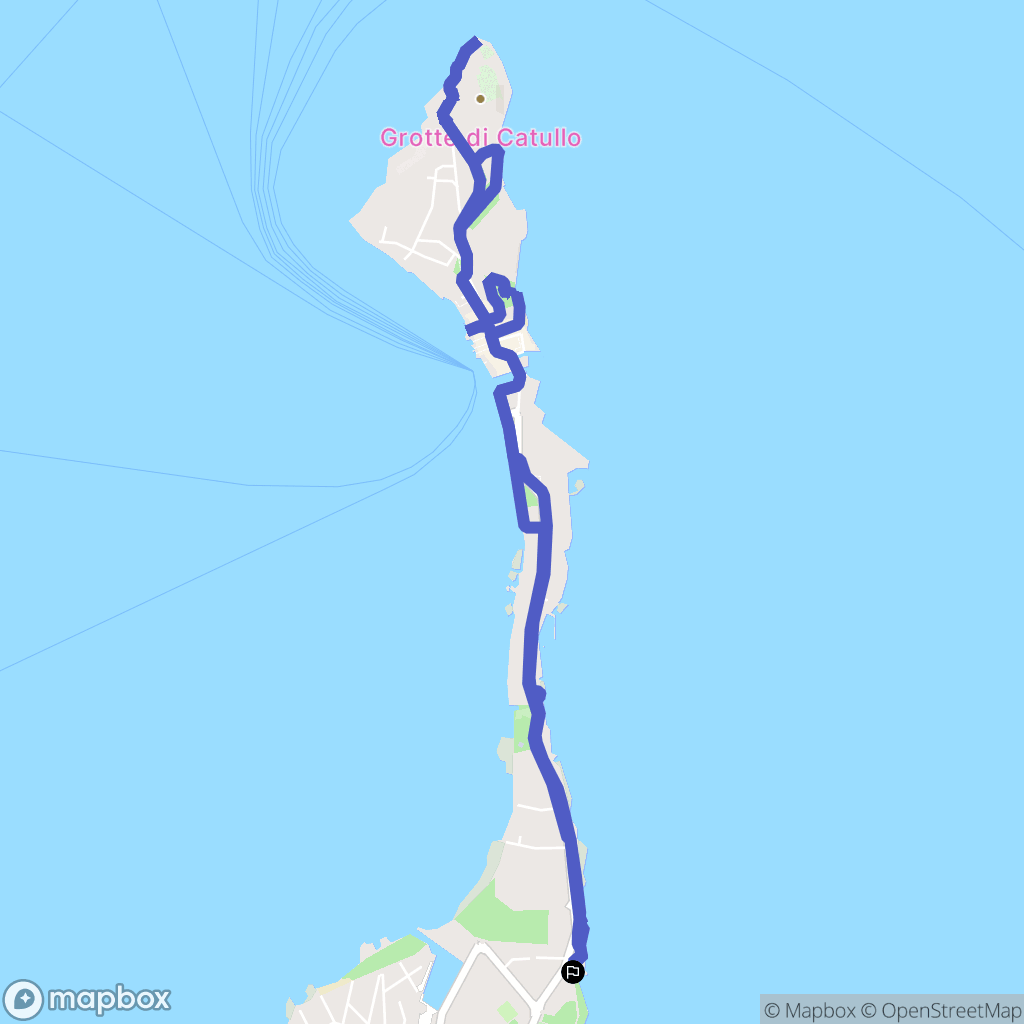 Sirmione : carte du parcours de randonnée - Italy