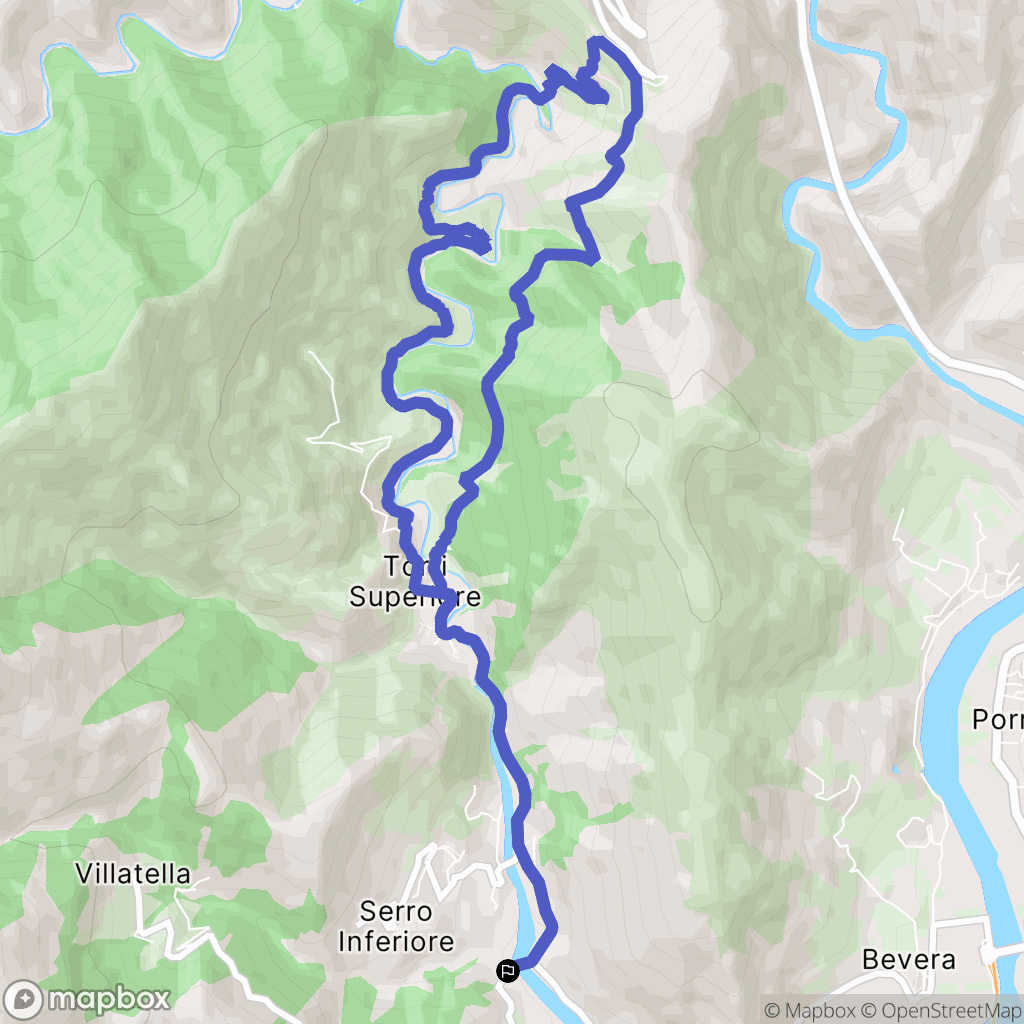 Ventimiglia : carte du parcours de randonnée - Italy