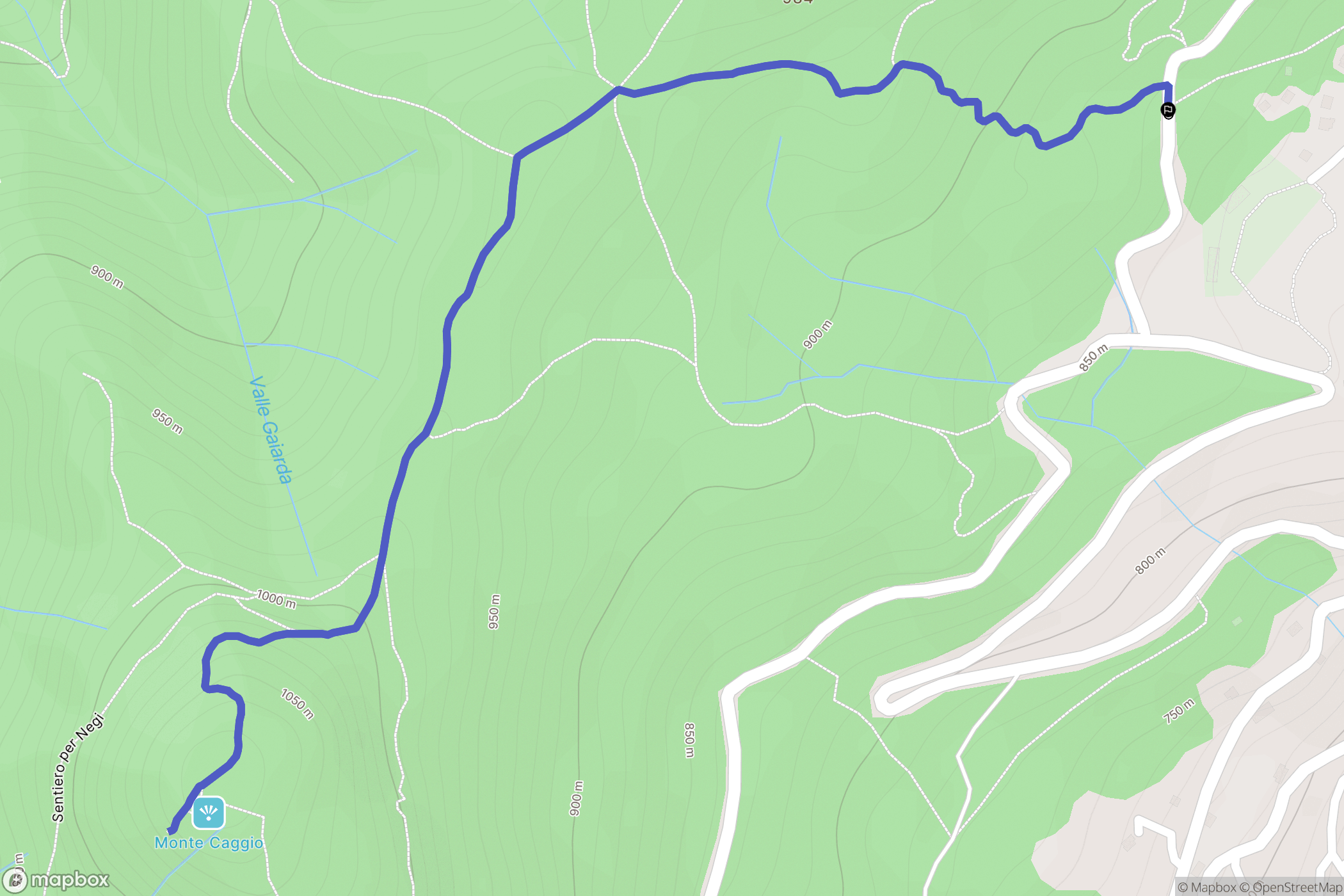 San Romolo : carte du parcours de randonnée - Italy