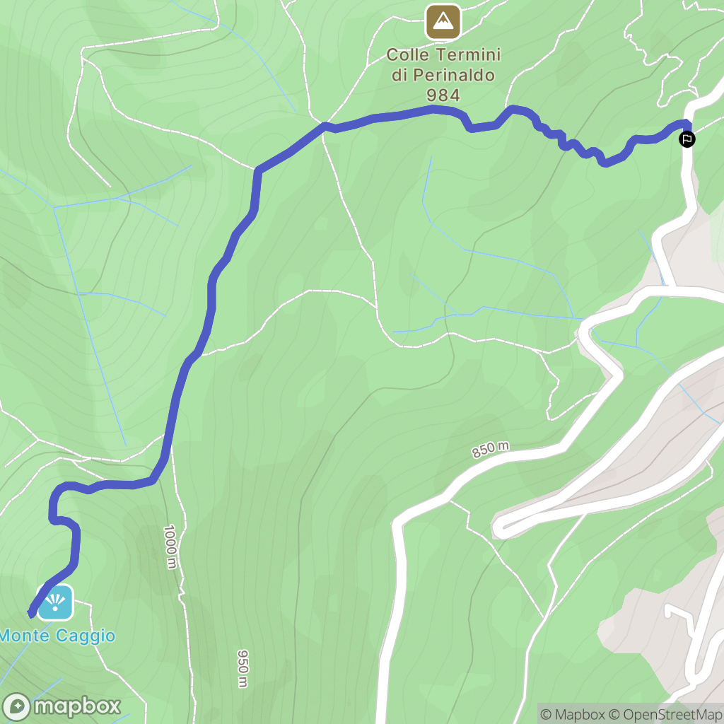 San Romolo : carte du parcours de randonnée - Italy