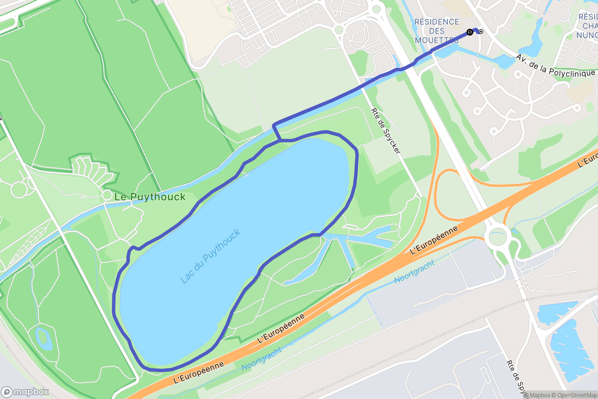 Grande-Synthe : carte du parcours de randonnée - France