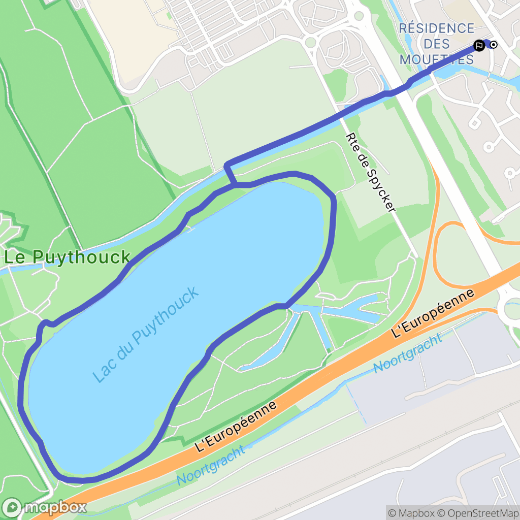 Grande-Synthe : carte du parcours de randonnée - France