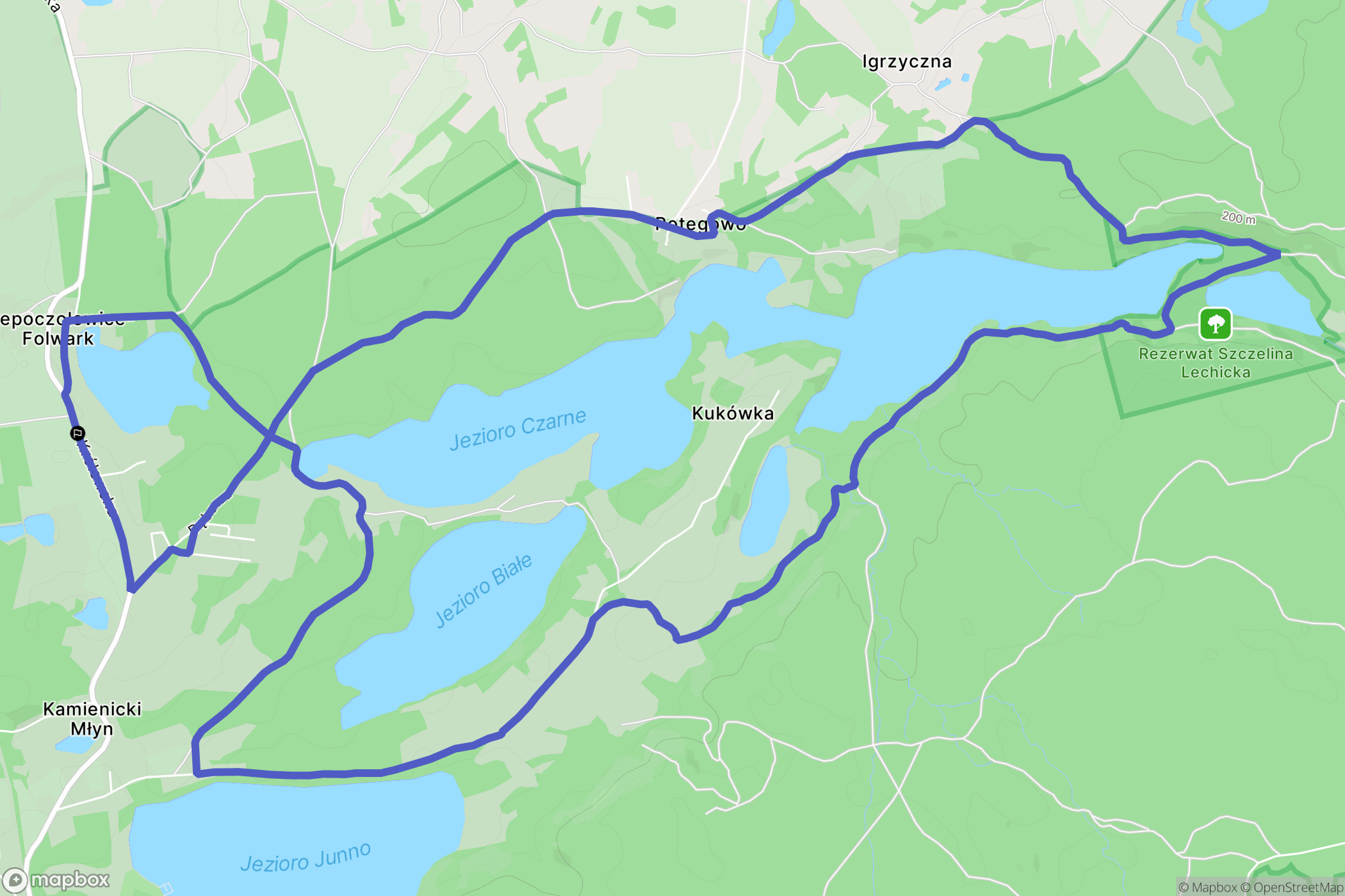 Niepoczołowice: mapa trasy - Poland