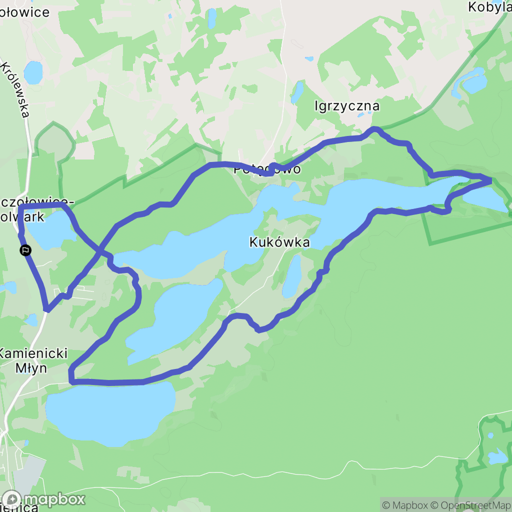Niepoczołowice: mapa trasy - Poland