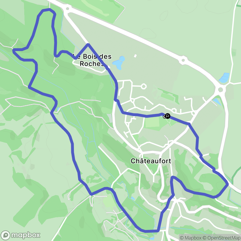 Châteaufort : carte du parcours de randonnée - France