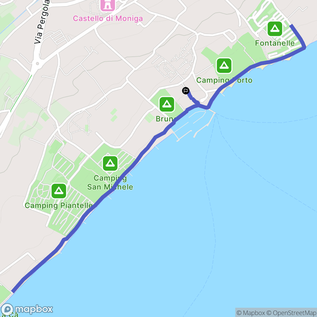 Moniga del Garda : carte du parcours de randonnée - Italy