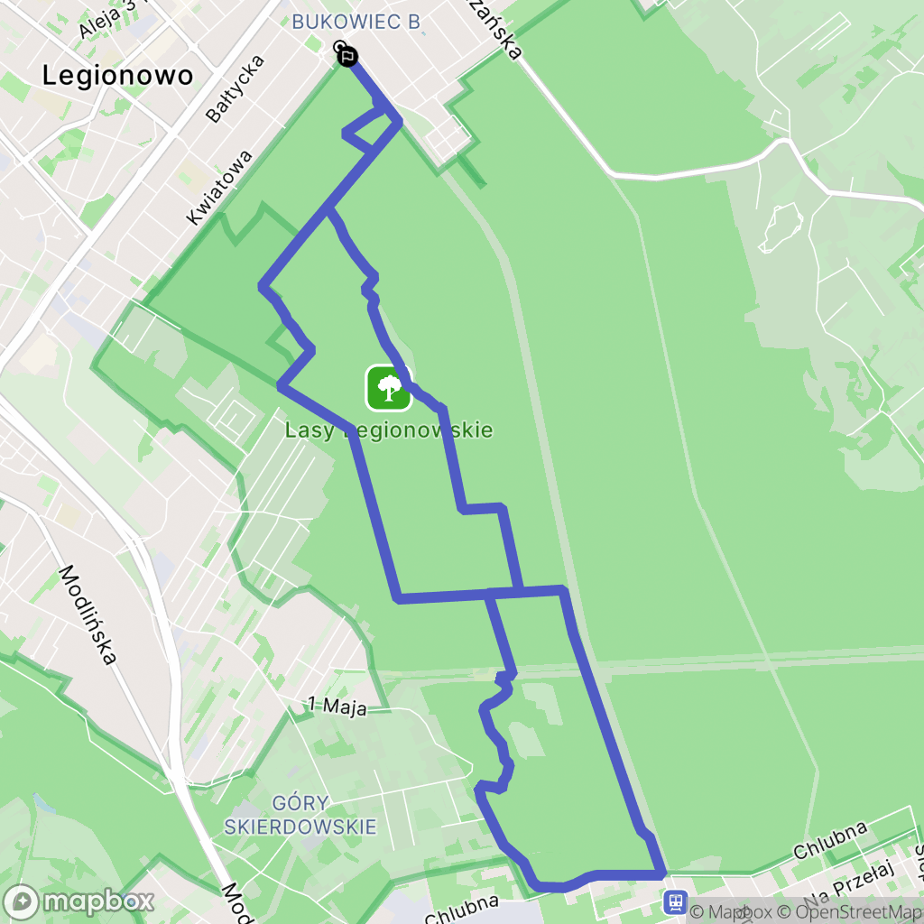 Legionowo: mapa trasy - Poland