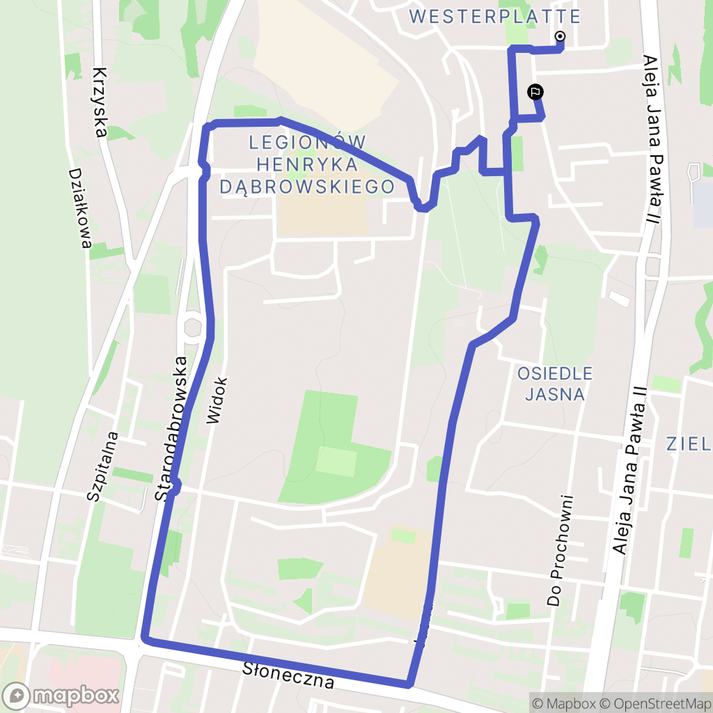 Tarnów: mapa trasy - Poland
