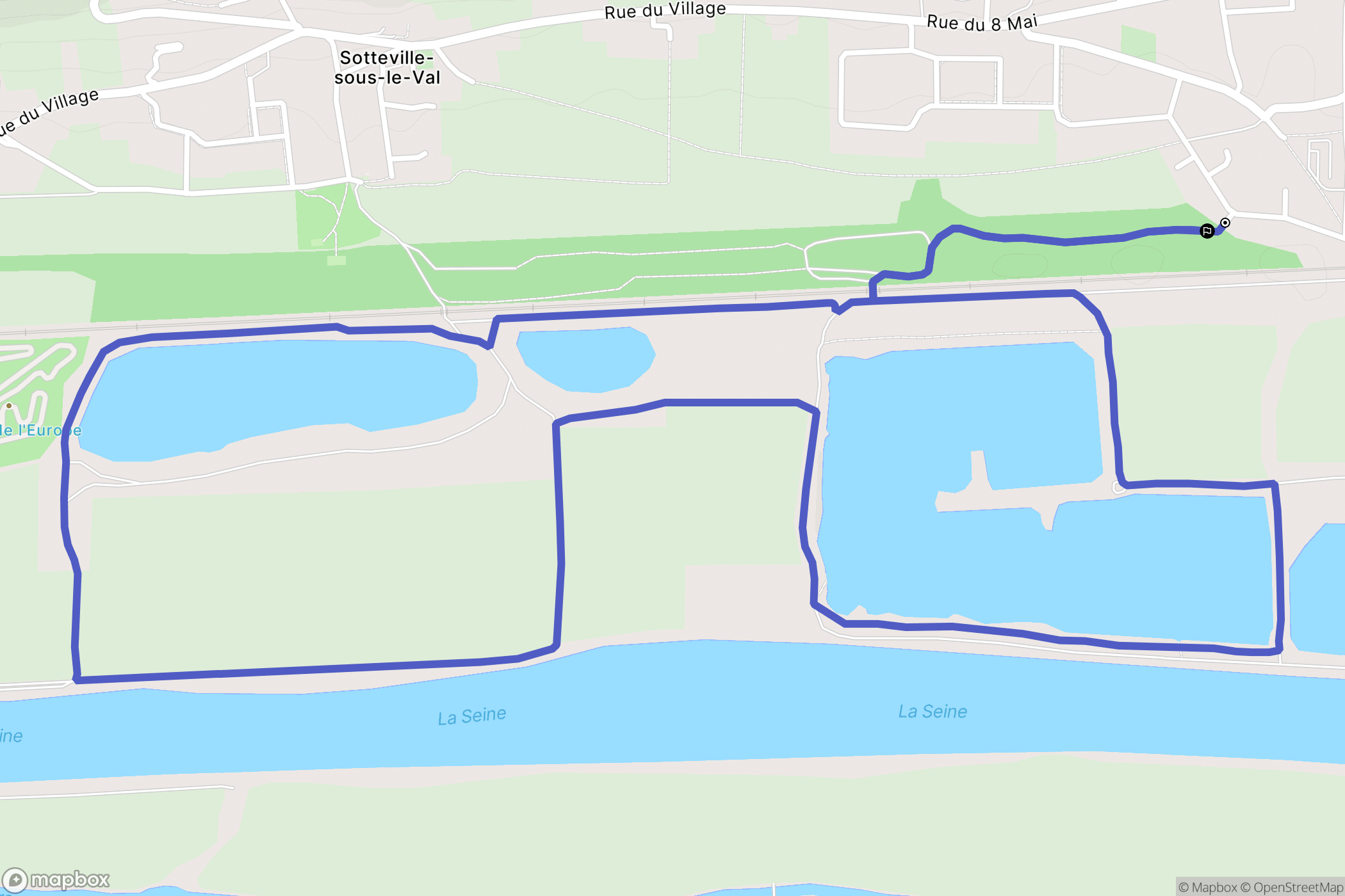Igoville : carte du parcours de randonnée - France