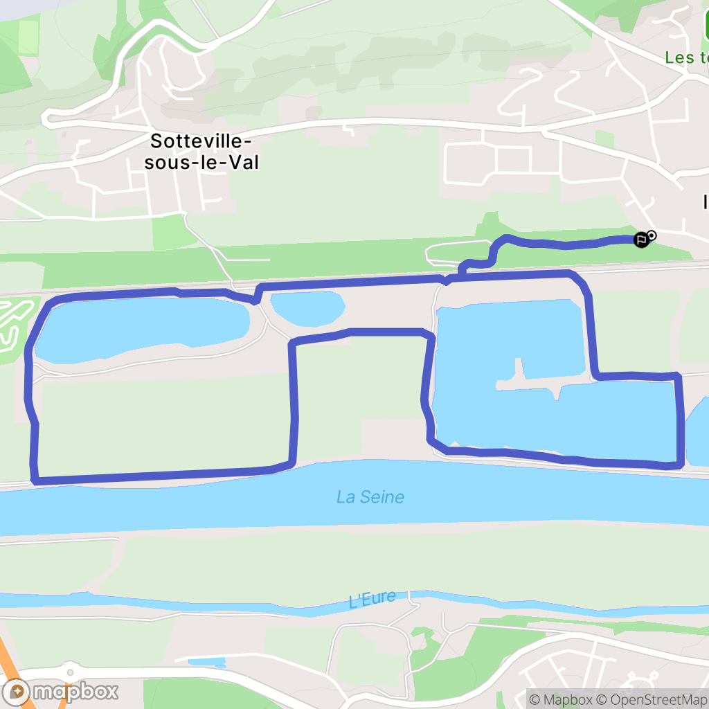 Igoville : carte du parcours de randonnée - France