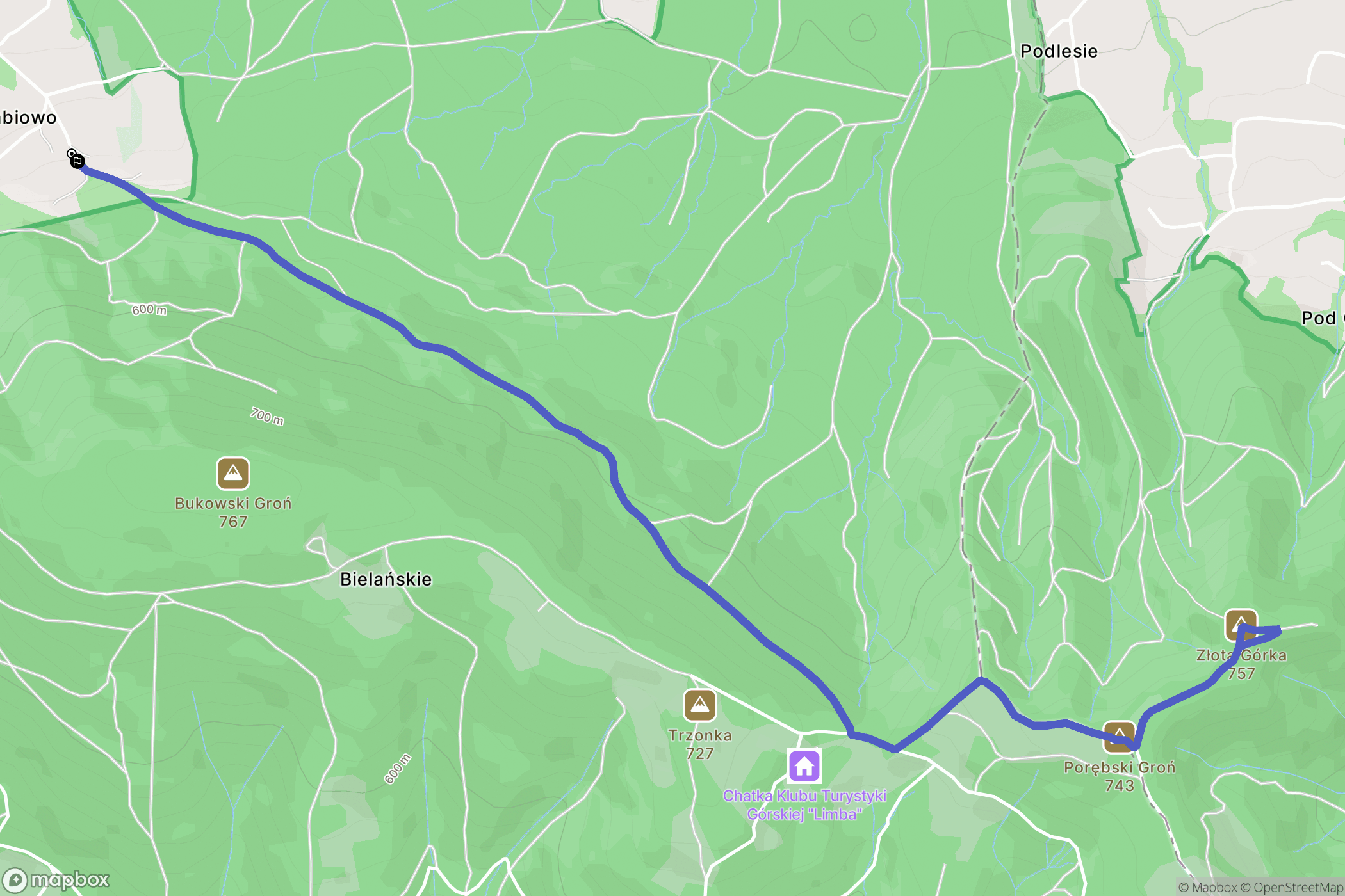 Czaniec: mapa trasy - Poland