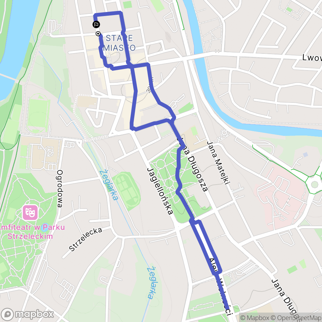 Nowy Sącz: mapa trasy - Poland