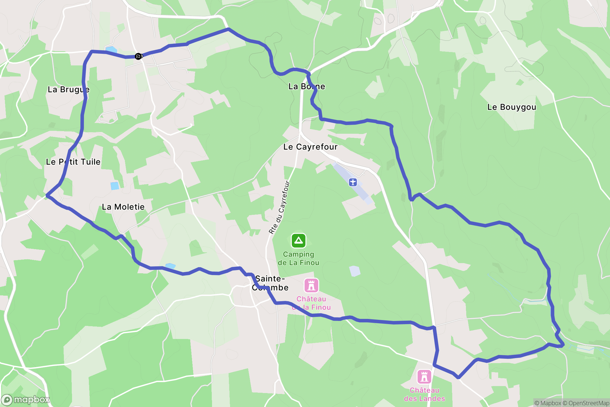 Pressignac-Vicq : carte du parcours de randonnée - France
