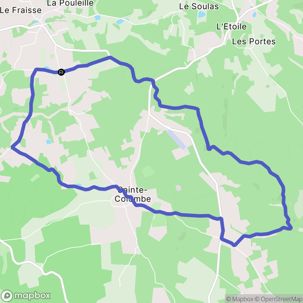 Pressignac-Vicq : carte du parcours de randonnée - France