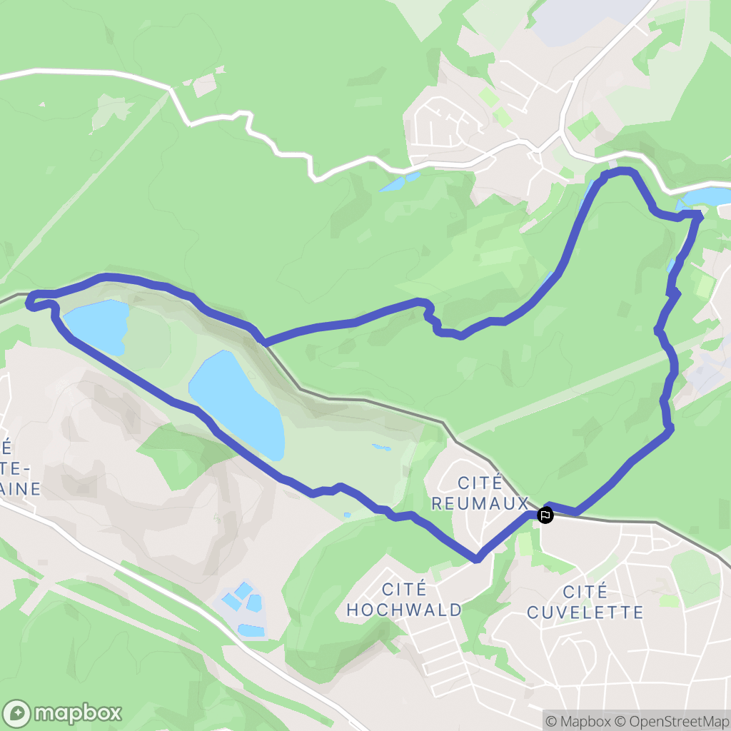 Freyming-Merlebach : carte du parcours de randonnée - France