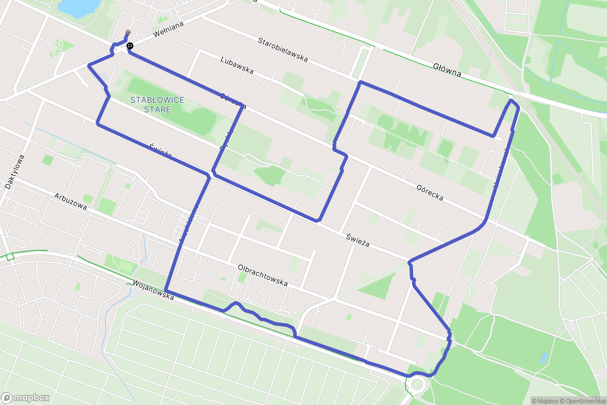 Wrocław: mapa trasy - Poland