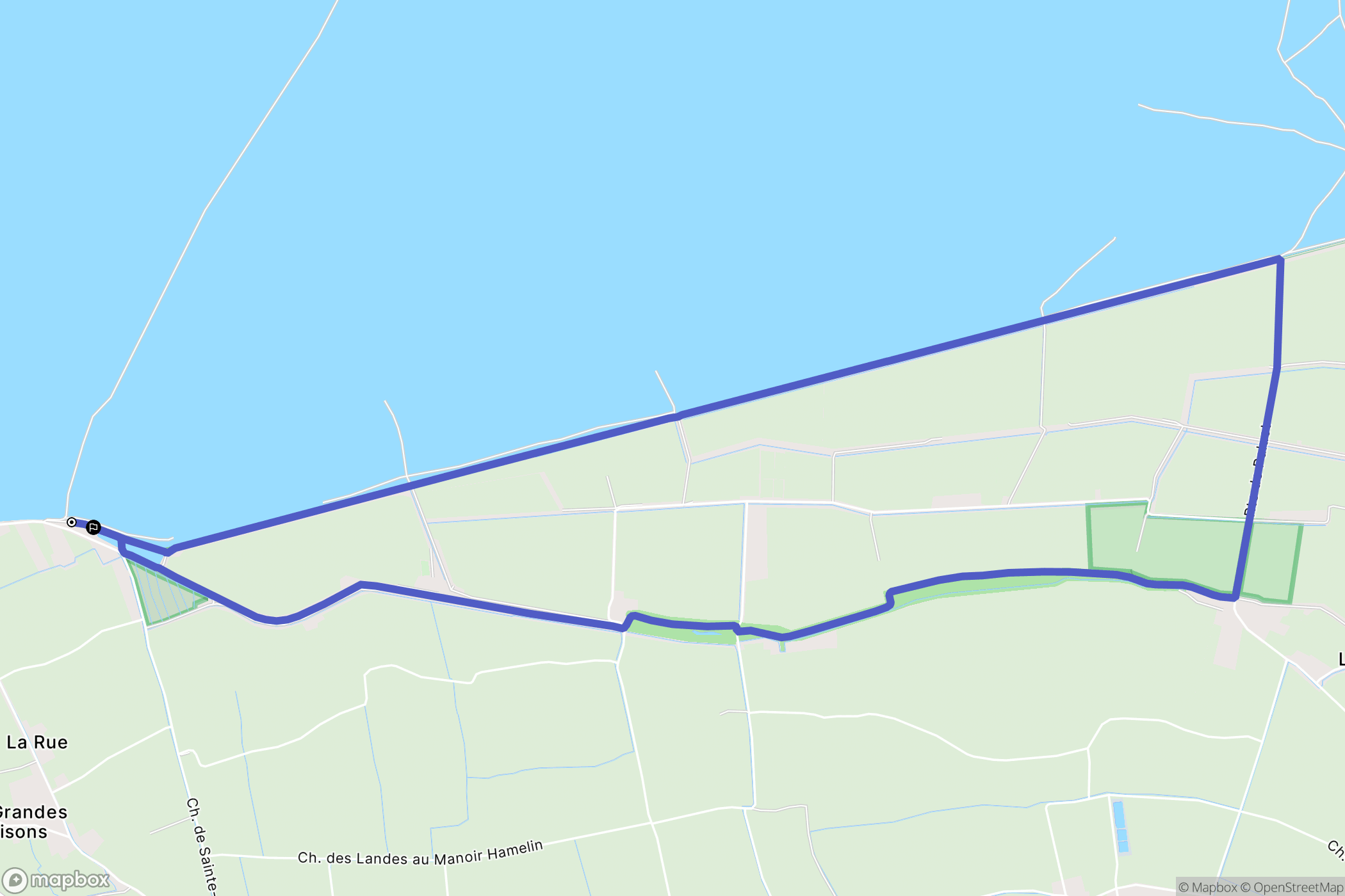 Cherrueix : carte du parcours de randonnée - France
