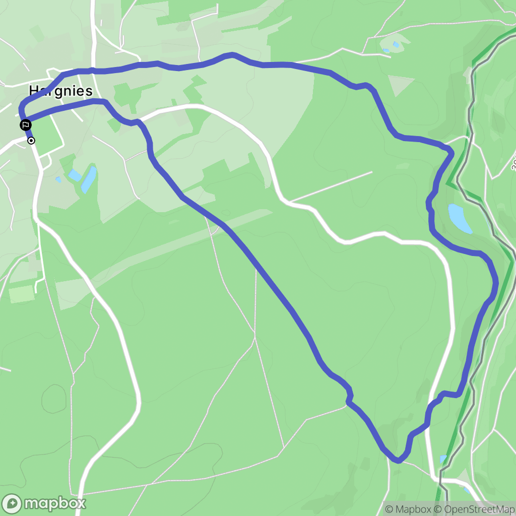 Hargnies : carte du parcours de randonnée - France