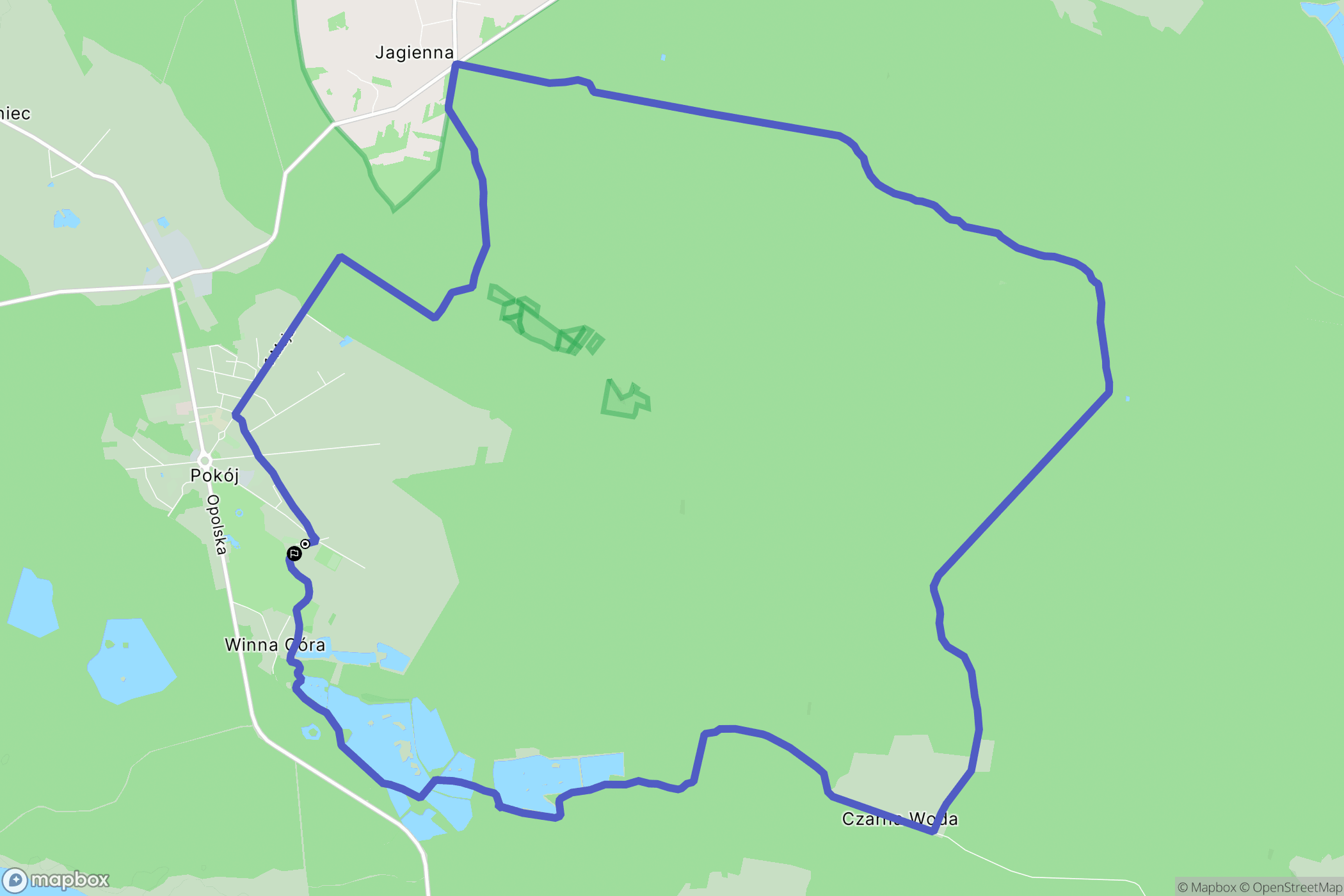 Pokój: mapa trasy - Poland