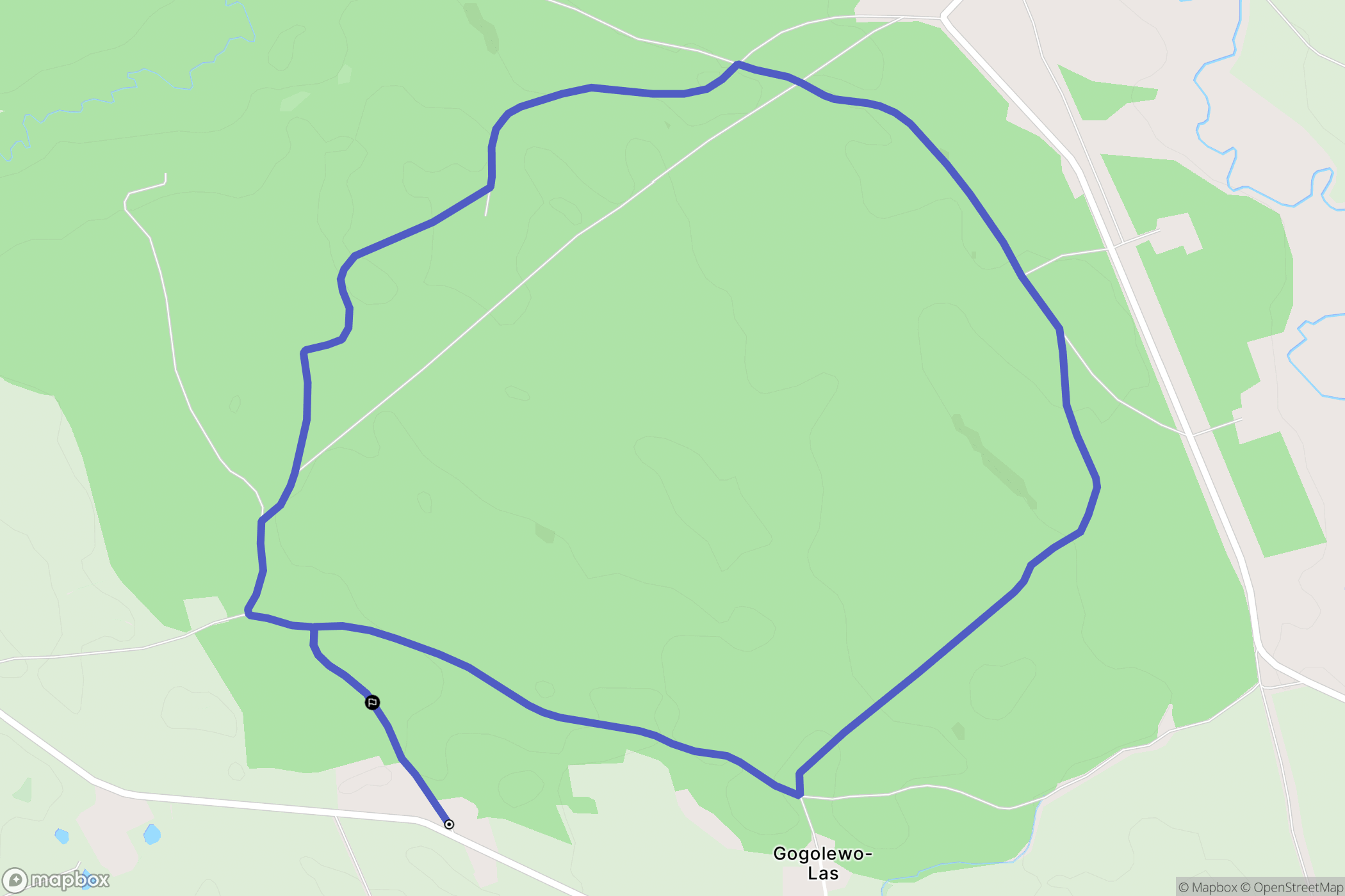 Dzierżążno: mapa trasy - Poland